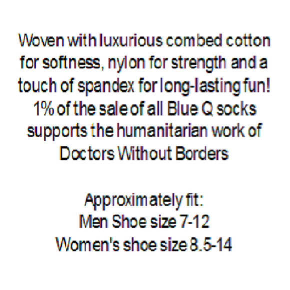 Sock Blue Q Crew Men Women I Almost Died Just Cold Skeleton Skull Bones NWT NEW - Picture 4 of 10